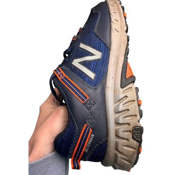 New Balance 410v6 Trail Navy Blue Orange Men Sz 10.5 D Shoes AT Tread Gorpcore - Picture 14 of 16